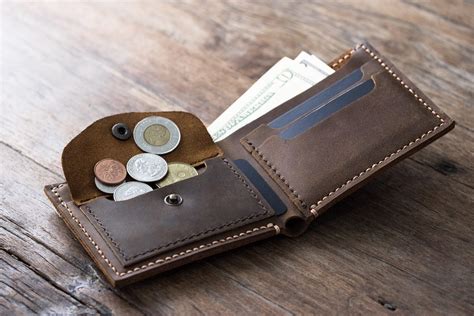 men's wallet with coin pocket.